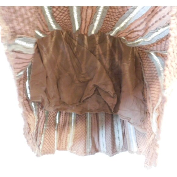 Toi et Moi Women Size S Small Light Brown Flowy Skirt Lined - Picture 2 of 4